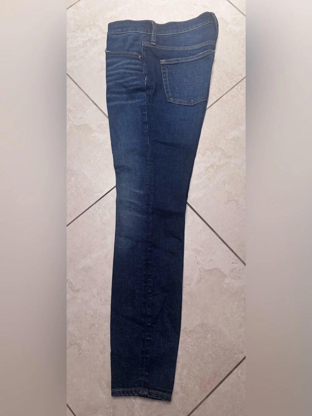 J. Crew Toothpick Jeans in Dark Blue Denim
